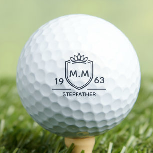 Stepfather Monogram Initials Name Man Of Merit Golf Balls