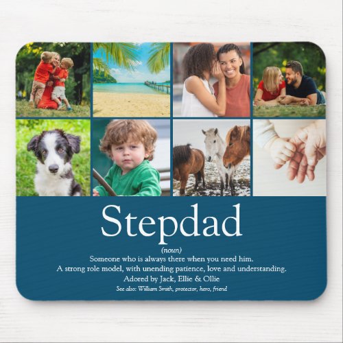 Stepfather Stepdad Definition 8 Photo Fun Blue Mouse Pad