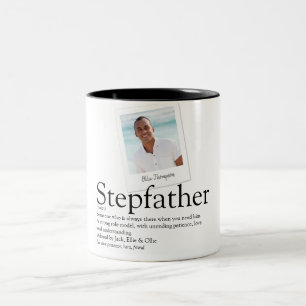 Stepfather Stepdad Definition Photo Two-Tone Coffee Mug