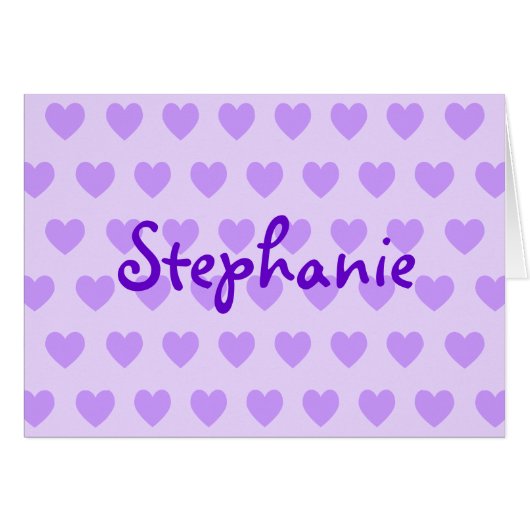 Stephanie in Purple Cards (Front Horizontal)
