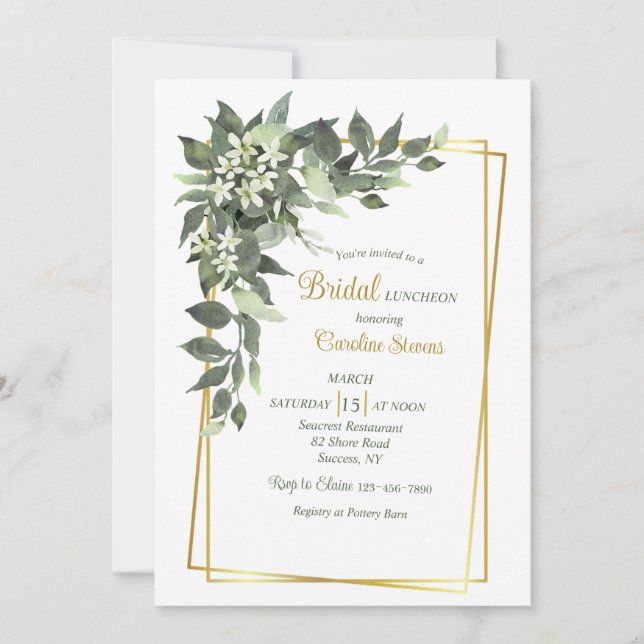 Stephanotis Cascade Invitation (Front)