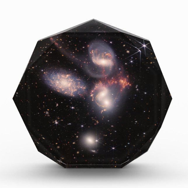 Stephan's Quintet 5 Galaxies Deep Field James Webb Acrylic Award (Front)