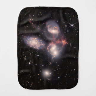 Stephan's Quintet 5 Galaxies Deep Field James Webb Baby Burp Cloth