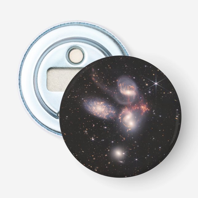 Stephan's Quintet 5 Galaxies Deep Field James Webb Bottle Opener (Front)