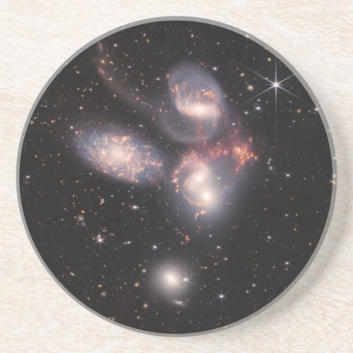 Stephans Quintet 5 Galaxies Deep Field James Webb Coaster