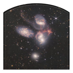 Stephan's Quintet 5 Galaxies Deep Field James Webb Door Sign