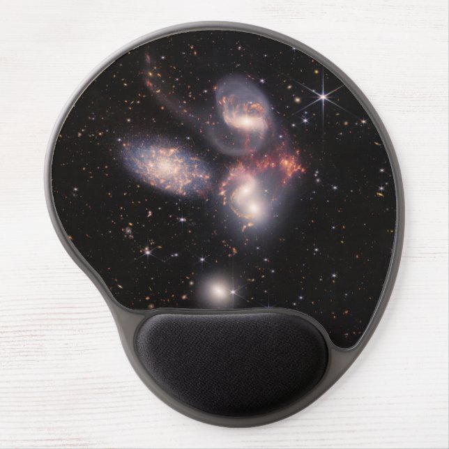 Stephan's Quintet 5 Galaxies Deep Field James Webb Gel Mouse Pad (Front)