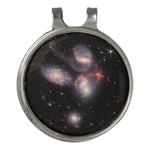 Stephans Quintet 5 Galaxies Deep Field James Webb Golf Hat Clip