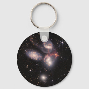 Stephan's Quintet 5 Galaxies Deep Field James Webb Keychain
