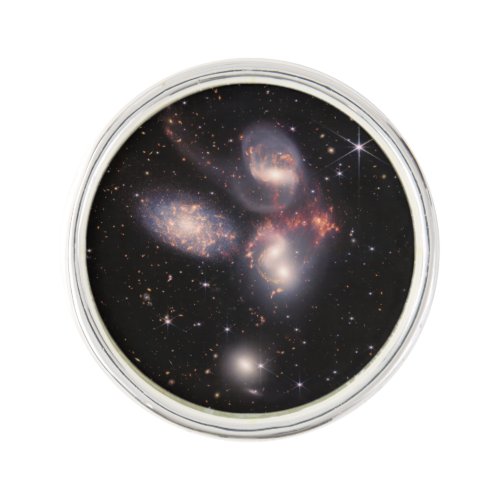 Stephans Quintet 5 Galaxies Deep Field James Webb Lapel Pin