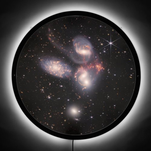 Stephans Quintet 5 Galaxies Deep Field James Webb LED Sign
