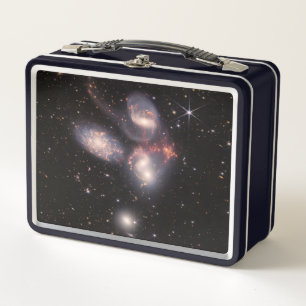 Stephan's Quintet 5 Galaxies Deep Field James Webb Metal Lunch Box