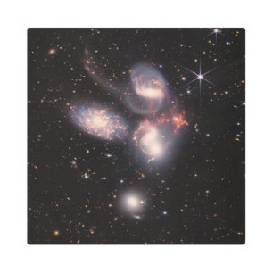 Stephan's Quintet 5 Galaxies Deep Field James Webb Metal Print