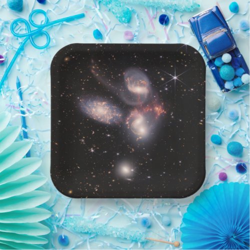Stephans Quintet 5 Galaxies Deep Field James Webb Paper Plates