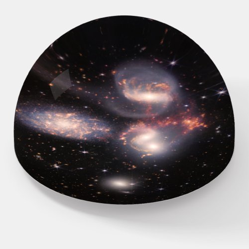 Stephans Quintet 5 Galaxies Deep Field James Webb Paperweight