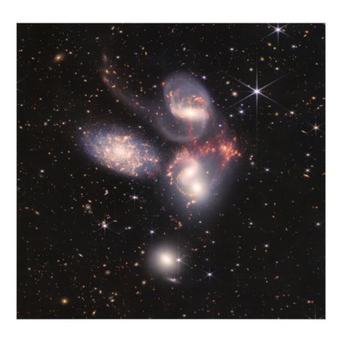 Stephans Quintet 5 Galaxies Deep Field James Webb Photo Print