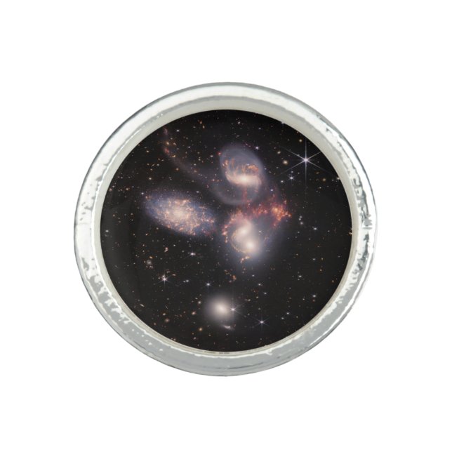 Stephan's Quintet 5 Galaxies Deep Field James Webb Ring (Front)
