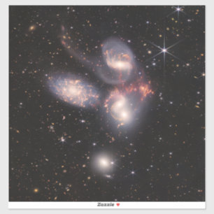 Stephan's Quintet 5 Galaxies Deep Field James Webb Sticker