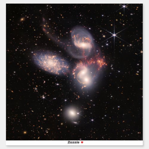 Stephans Quintet 5 Galaxies Deep Field James Webb Sticker