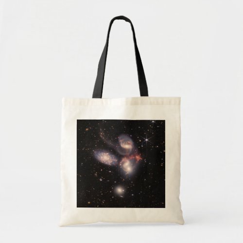 Stephans Quintet 5 Galaxies Deep Field James Webb Tote Bag