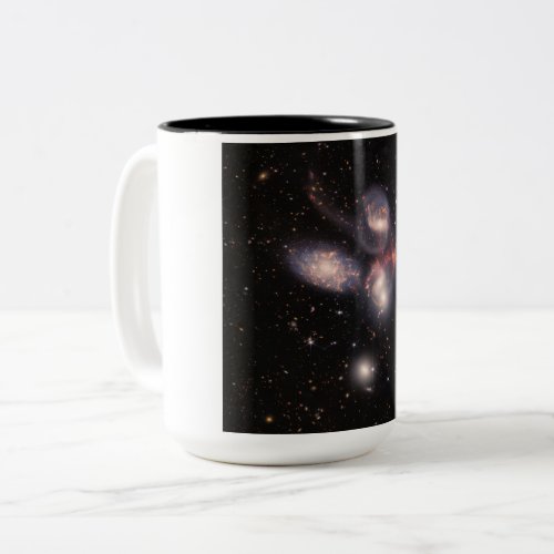 Stephans Quintet 5 Galaxies Deep Field James Webb Two_Tone Coffee Mug