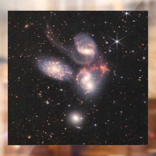 Stephans Quintet 5 Galaxies Deep Field James Webb Window Cling