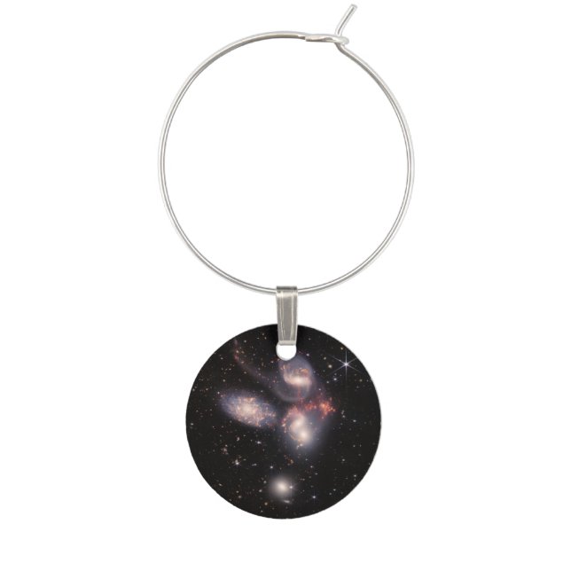 Stephan's Quintet 5 Galaxies Deep Field James Webb Wine Charm (First Charm)