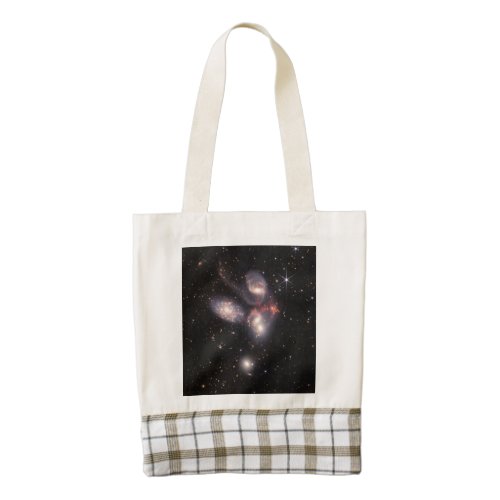 Stephans Quintet 5 Galaxies Deep Field James Webb Zazzle HEART Tote Bag