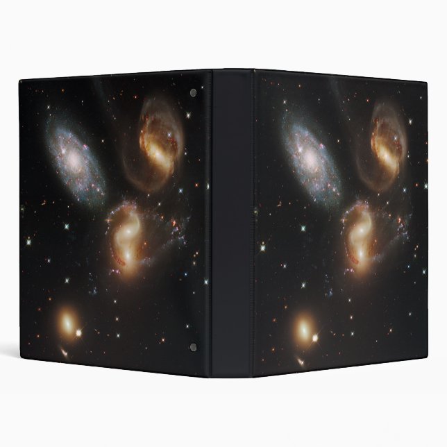 Stephan's Quintet: A Galaxy Galactic Wreckage 3 Ring Binder (Background)