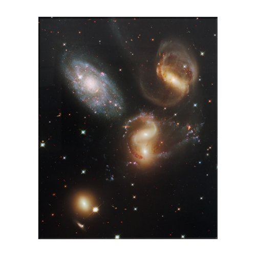 Stephans Quintet A Galaxy Galactic Wreckage Acrylic Print