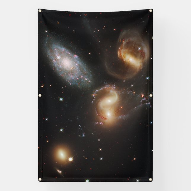 Stephan's Quintet: A Galaxy Galactic Wreckage Banner (Vertical)