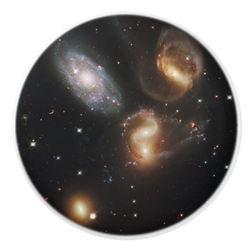 Stephans Quintet A Galaxy Galactic Wreckage Ceramic Knob