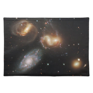 Stephan's Quintet: A Galaxy Galactic Wreckage Cloth Placemat