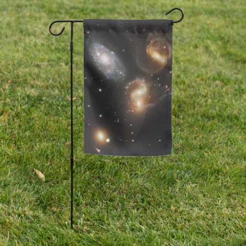 Stephans Quintet A Galaxy Galactic Wreckage Garden Flag