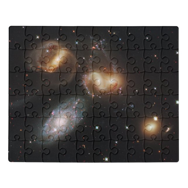 Stephan's Quintet: A Galaxy Galactic Wreckage Jigsaw Puzzle (Puzzle Horizontal)