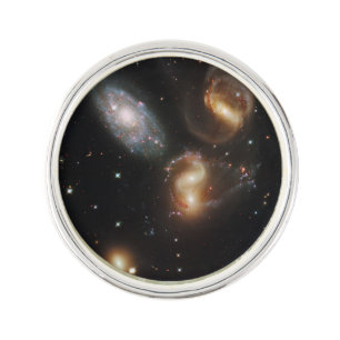Stephan's Quintet: A Galaxy Galactic Wreckage Lapel Pin