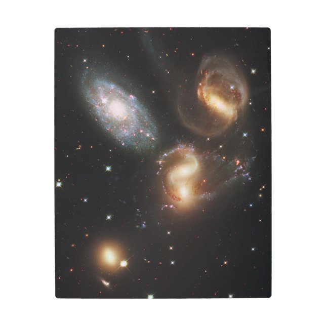 Stephan's Quintet: A Galaxy Galactic Wreckage Metal Print (Front)