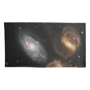 Stephan's Quintet: A Galaxy Galactic Wreckage Pillow Case