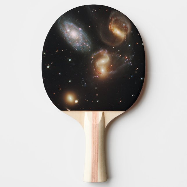 Stephan's Quintet: A Galaxy Galactic Wreckage Ping Pong Paddle (Front)