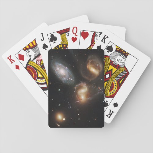 Stephans Quintet A Galaxy Galactic Wreckage Poker Cards