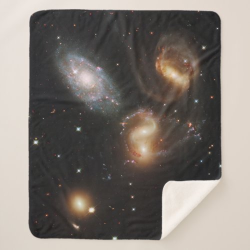 Stephans Quintet A Galaxy Galactic Wreckage Sherpa Blanket