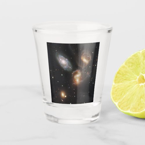 Stephans Quintet A Galaxy Galactic Wreckage Shot Glass