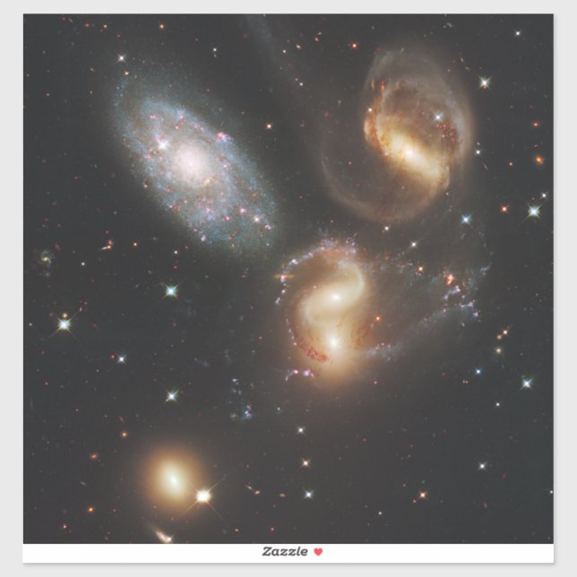 Stephan's Quintet: A Galaxy Galactic Wreckage Sticker (Sheet)