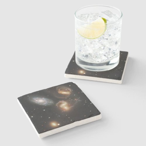 Stephans Quintet A Galaxy Galactic Wreckage Stone Coaster