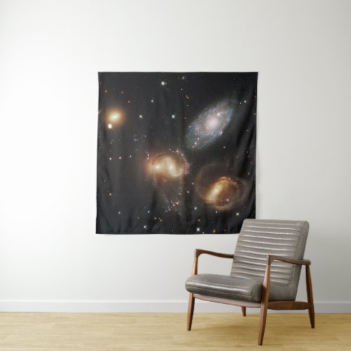 Stephans Quintet A Galaxy Galactic Wreckage Tapestry