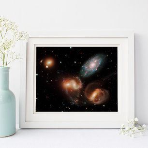 Stephan's Quintet Celestial Space Photo 10x8 Poster