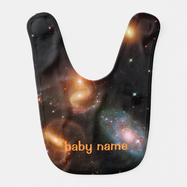 Stephans Quintet deep space star galaxy cluster Baby Bib (Front)