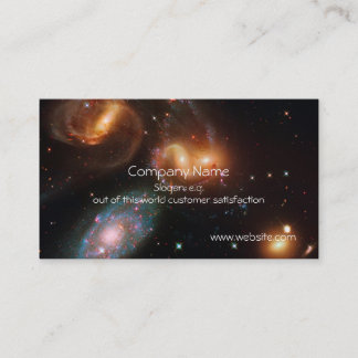 Stephans Quintet deep space star galaxy cluster Business Card