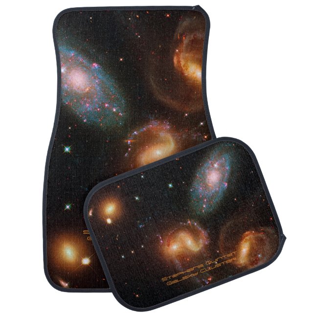 Stephans Quintet deep space star galaxy cluster Car Floor Mat (Set)