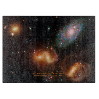 Stephans Quintet deep space star galaxy cluster Cutting Board
